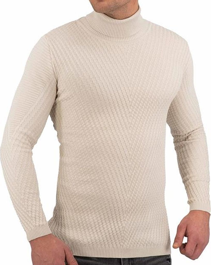 Schicker Strickpullover Rollkragen CARISMA CRM7650 Weiß S