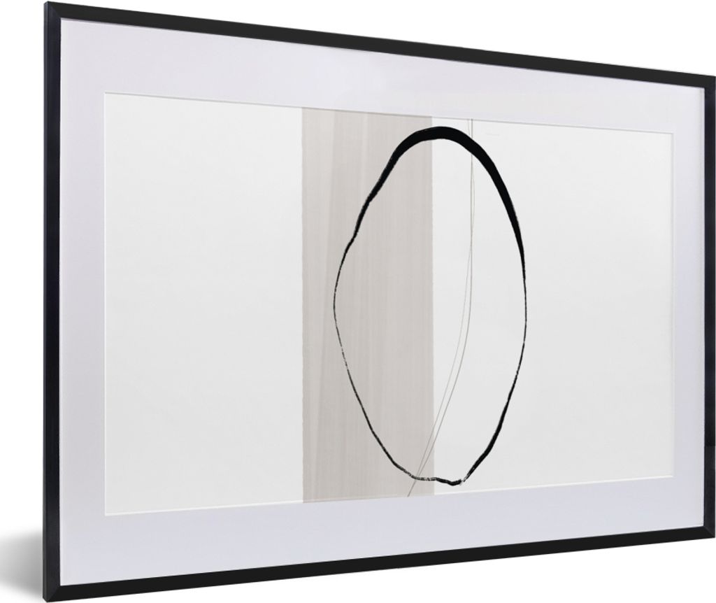 MuchoWow Gerahmtes Poster Abstrakt - Pastell - Design 60x40 cm - Poster mit Schwarzem Bilderrahmen Wandposter Rahmen Foto Bilder - Schlafzimmer -...