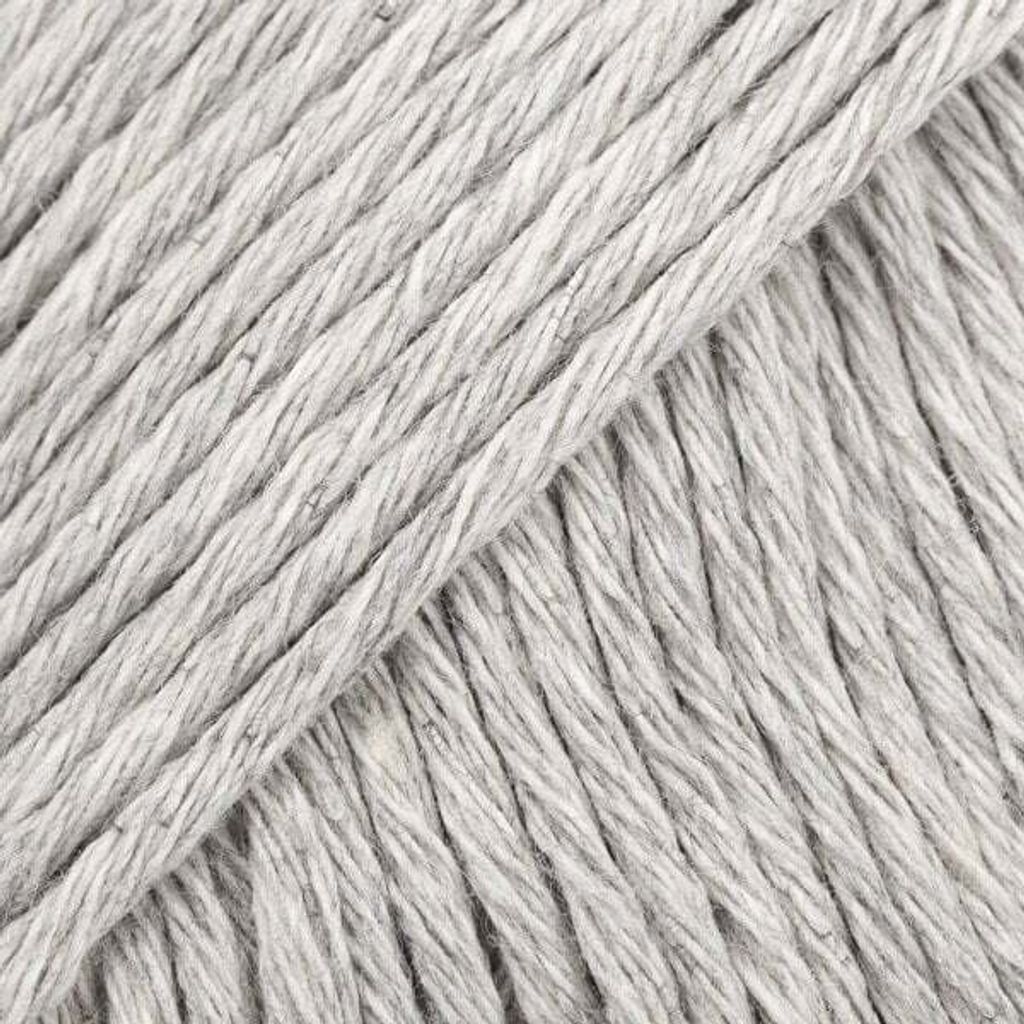A close-up, detailed view of grey yarn.