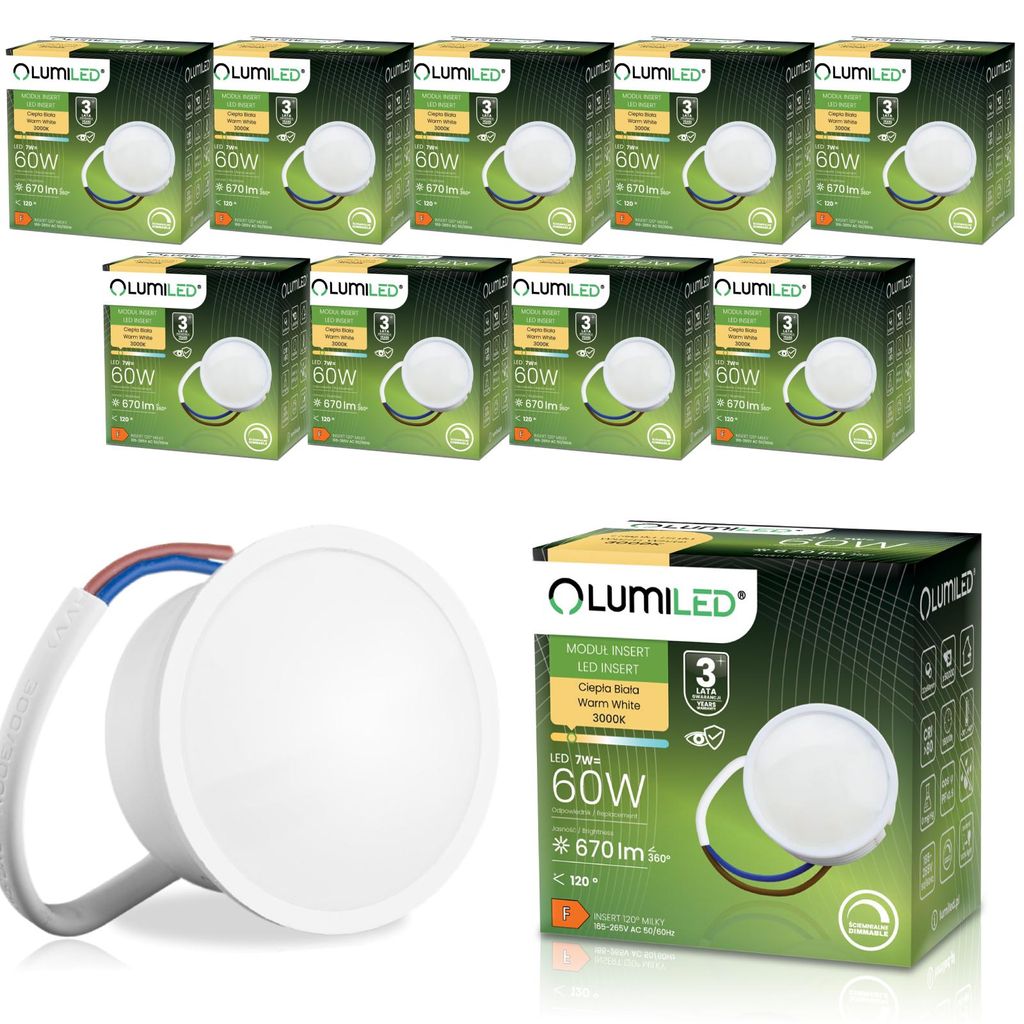 LUMILED LED Leuchtmittel 10x Module LED Lampen INSERT 7W Produktbild 