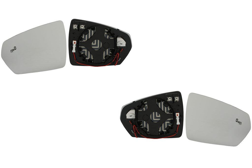 Johns, Spiegelglas Außenspiegel Links Rechts Set passend für VW Polo 06/2017- beheizbar 2G0857521D 2G0857522E