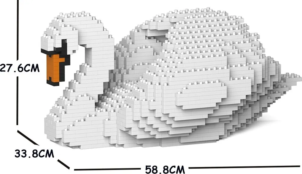 Puzzle 3D Cygne Blanc Jekca en Briques à Assembler Loisir Créatif