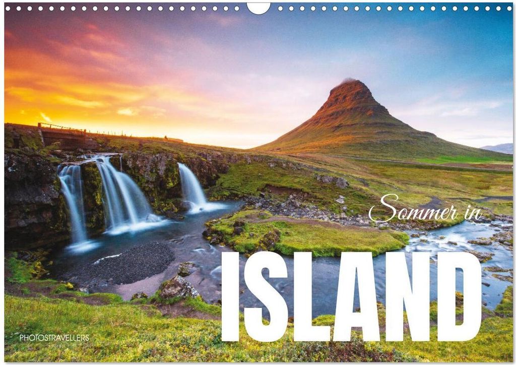 Sommer in Island (Wandkalender 2026 DIN A3 quer), CALVENDO Monatskalender