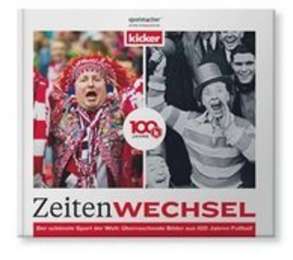 Beau livre illustré Zeitenwechsel 100 ans de football par kicker Mag
