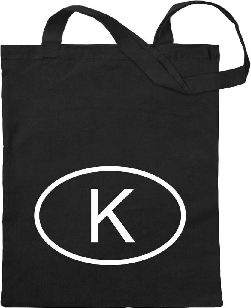 Kiwistar - Baumwolltasche - schwarz - Kambodscha K - Tragetasche Stoffbeutel Umhängetasche Langer Henkel
