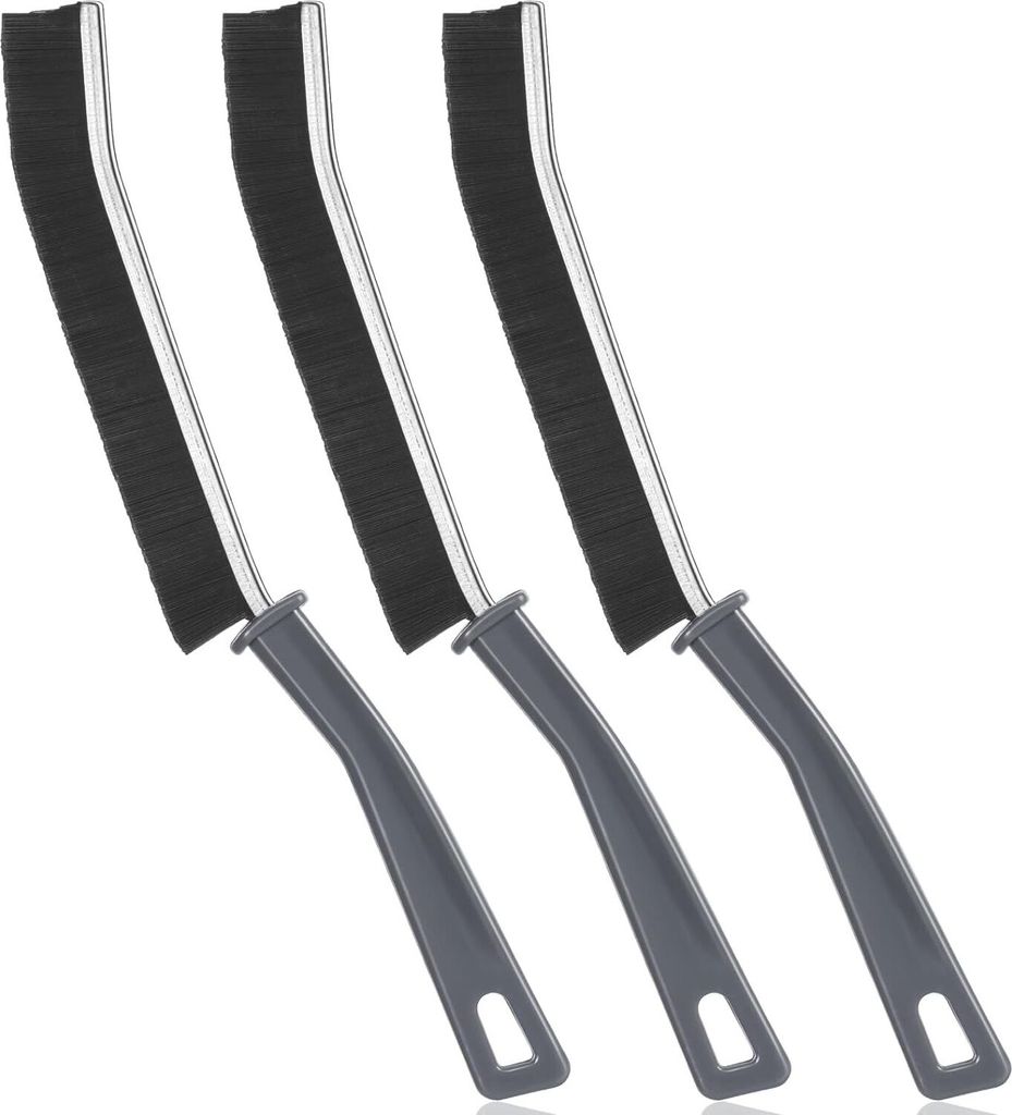 3 Stücke Fugenbürste für Bad Schrubber mit Harte Borsten Fensterrillen Reinigungsbürste schmal Spaltreinigungsbürste Multifunktionale Bürste