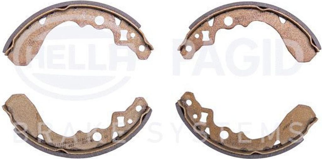 Bremsbackensatz Ø 165 mm 26 mm HELLA für u.a. DAIHATSU SIRION