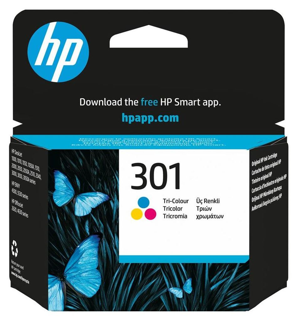 HP Trojfarebná originálna atramentová kazeta 301, Obrázok produktu 