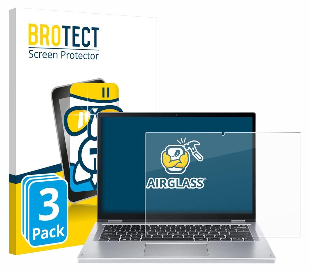 3x BROTECT Schutzglas für Acer Aspire Go Spin 14 Schutzfolie Panzer Folie Glas Display Schutz klar
