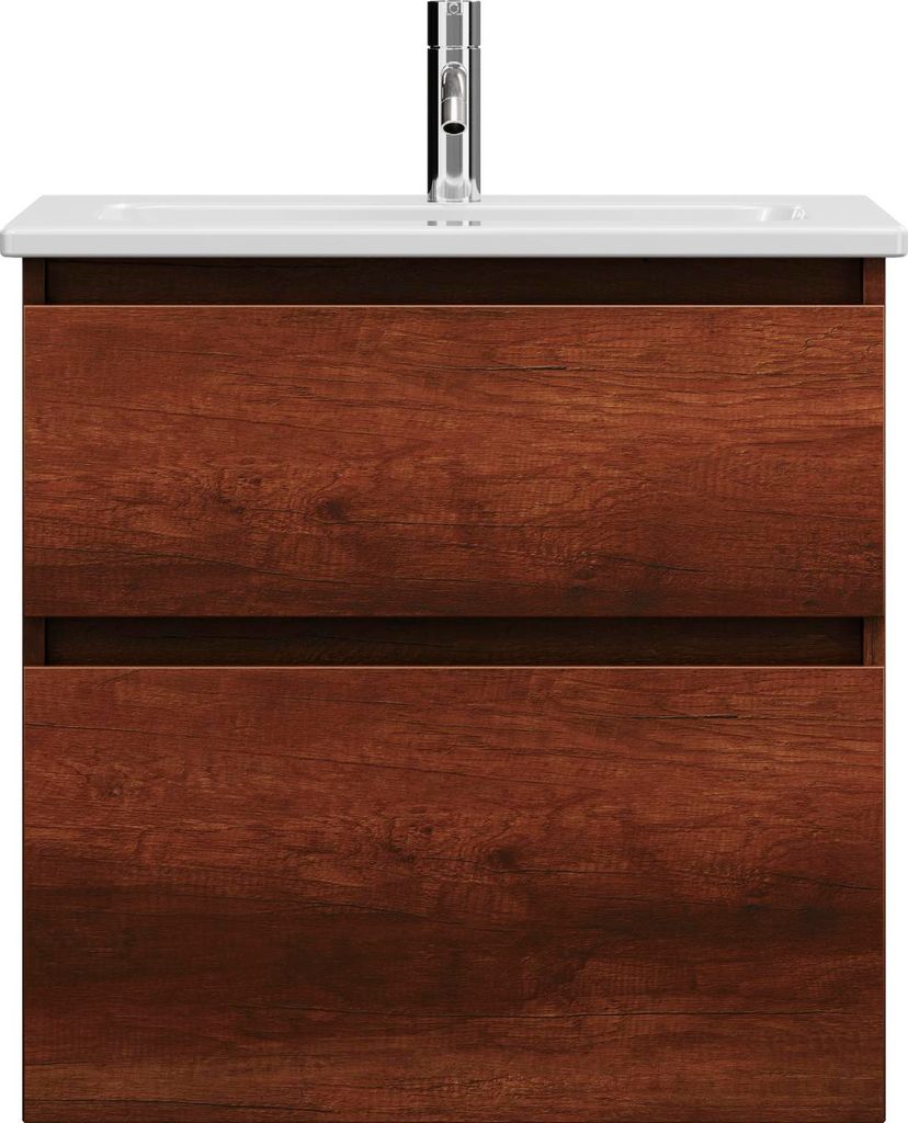 burgbad Lin20 Keramik-Waschtisch inklusive Waschtischunterschrank, 2 Auszüge, 630x415x622mm, SGHD063F5359C0001