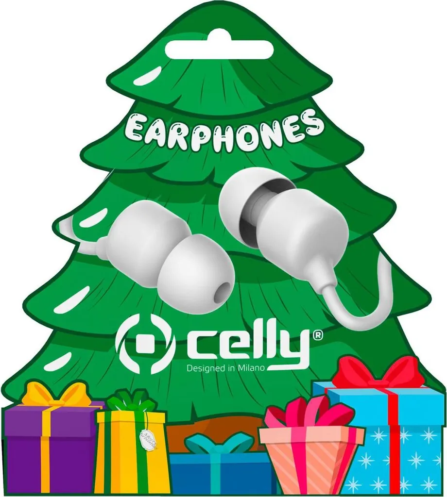 Stile e Musica: Auricolari Celly XMASEARTREEWH Bianchi In-Ear