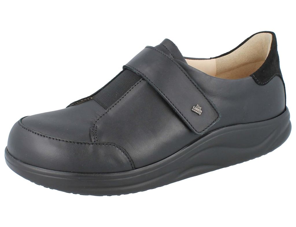 FINN COMFORT FINNAMIC Suzuka Damen Kletthalbschuhe schwarz Glattleder : UK 4 Schuhgröße: UK 4
