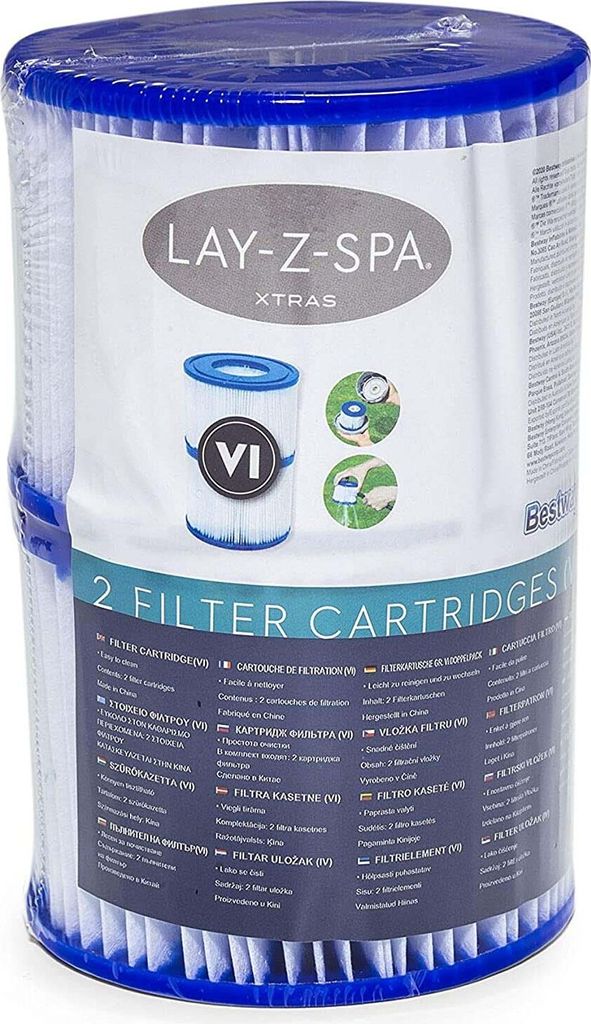 3x Bestway Lay-Z-Spa Filterkartuschen Gr .VI Doppelpack Produktbild 