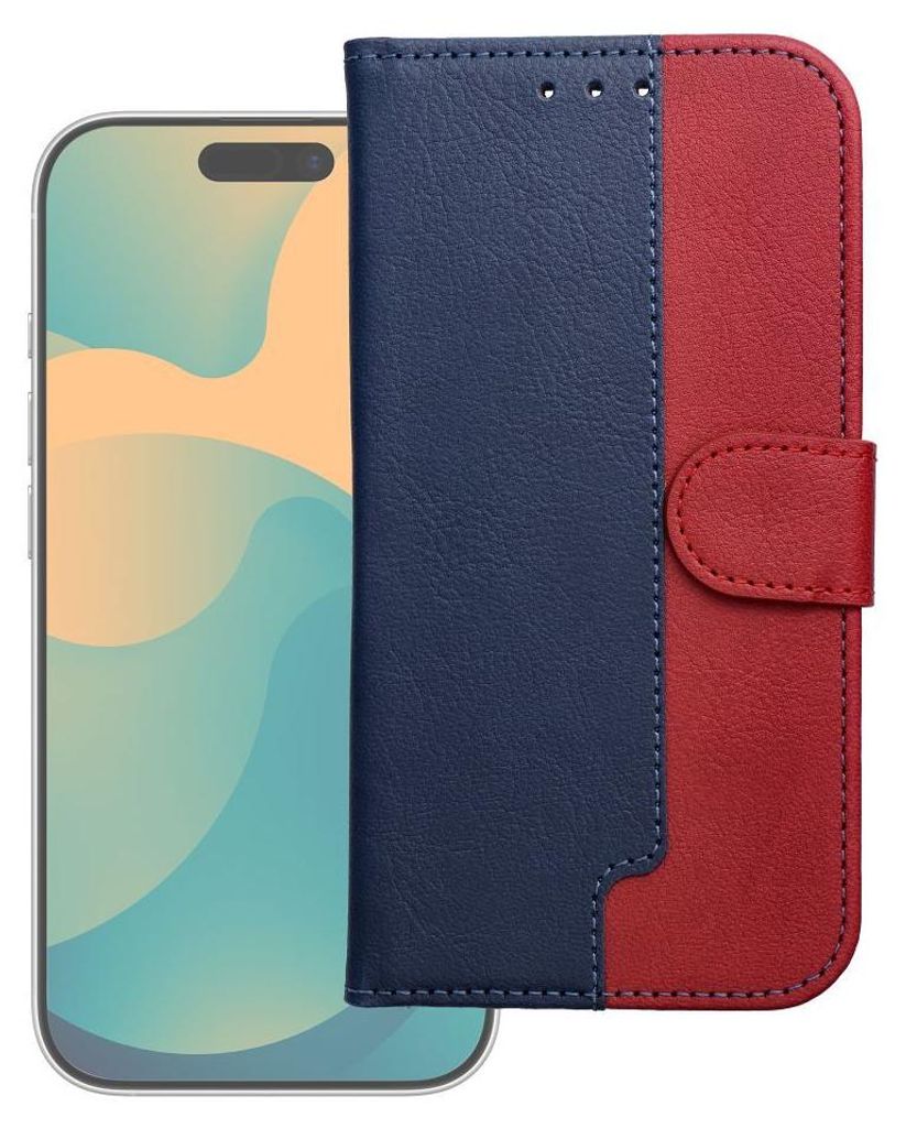 Flip case passend für iPhone 17 PRO MAX Split Book navy and red