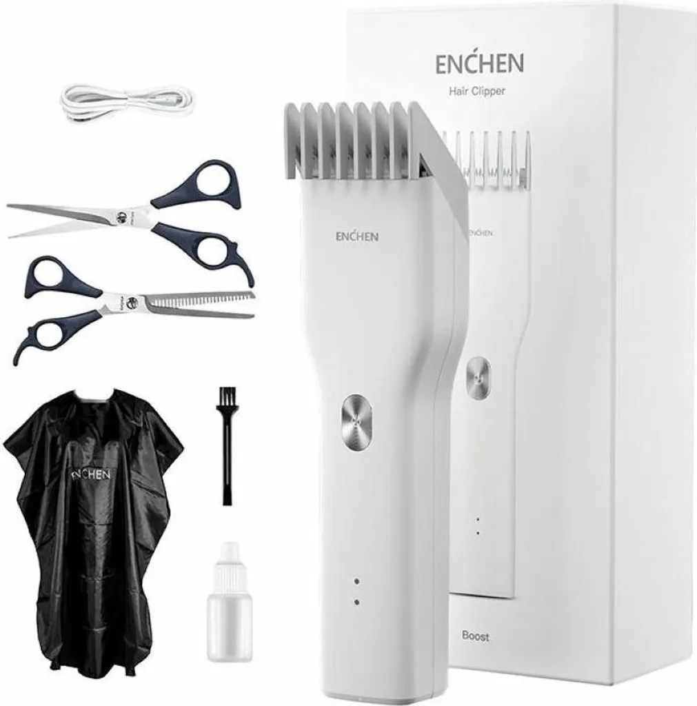 Tondeuse cheveux pour coupe maison facile de 3 à 21 mm ENCHEN blanc