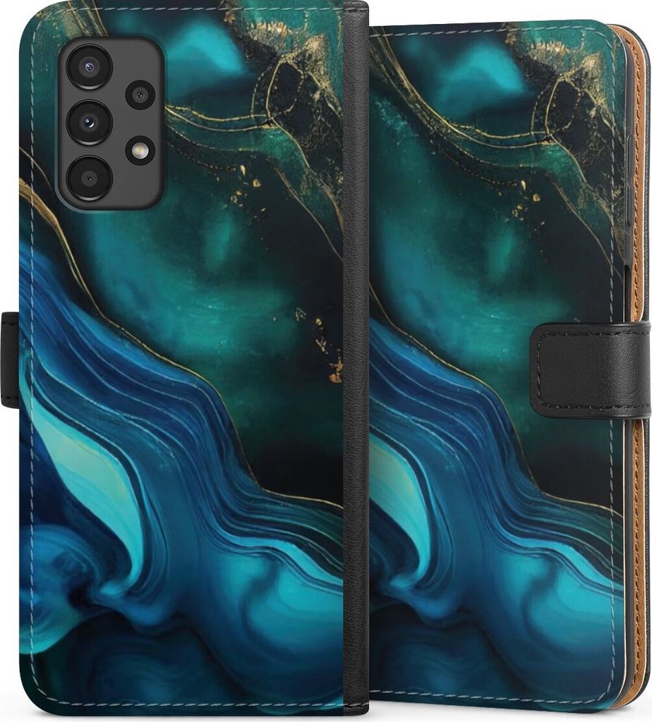 DeinDesign Klapphülle für Samsung Galaxy A13 4G Handytasche Lederhülle Tasche Art Farbverlauf Marmor