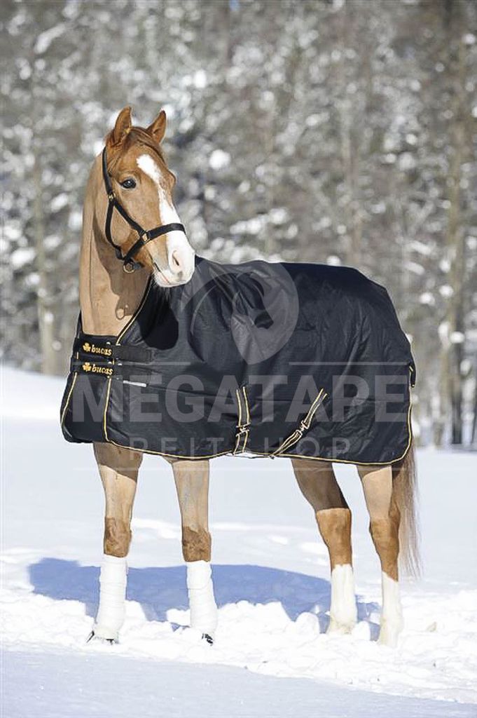 Bucas Outdoordecke 50g Irish Turnout High Neck Weidedecke Black/Gold 115