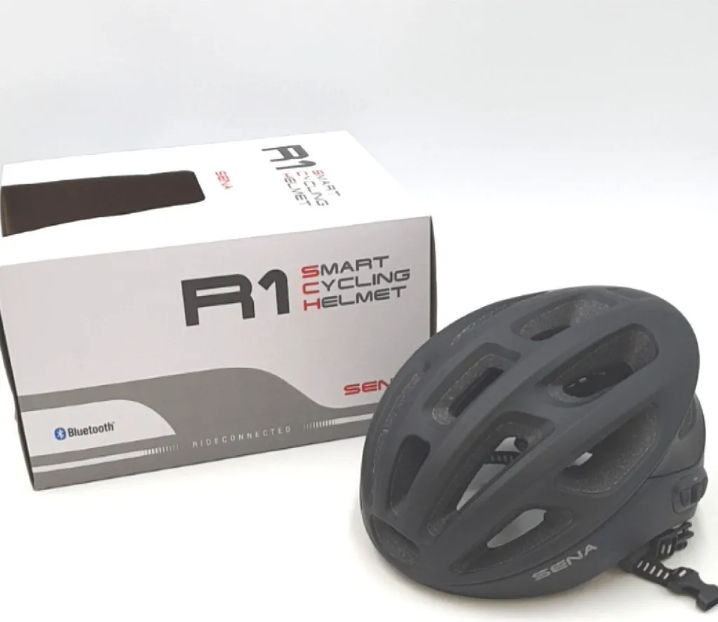 Casque vélo intelligent Sena R1 Intercom Bluetooth Noir Mat Sport M 59cm