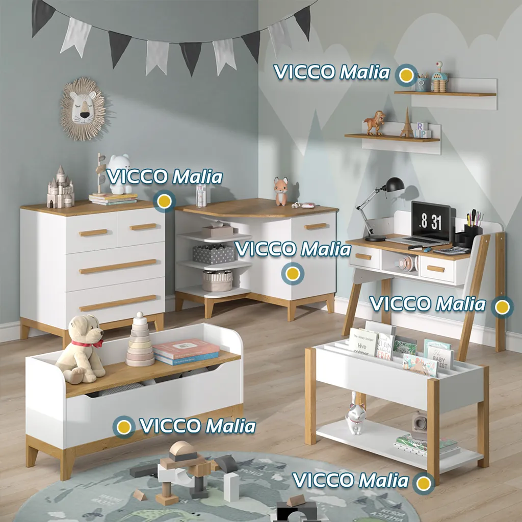 Scrivania per Cameretta Vitalispa Malia 97x51 | Studio e Creatività