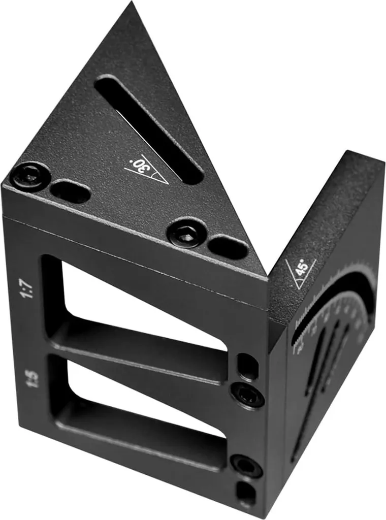 Équerre Angle 10-90° - Outil Précis pour Mesure et Travail du Bois