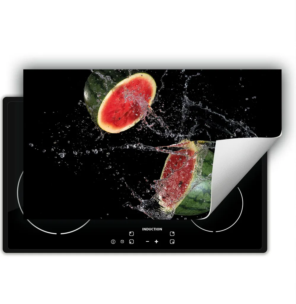 DarHaus 90x52 cm piastra antiscivolo avvolgibile per cucina, nero - anguria