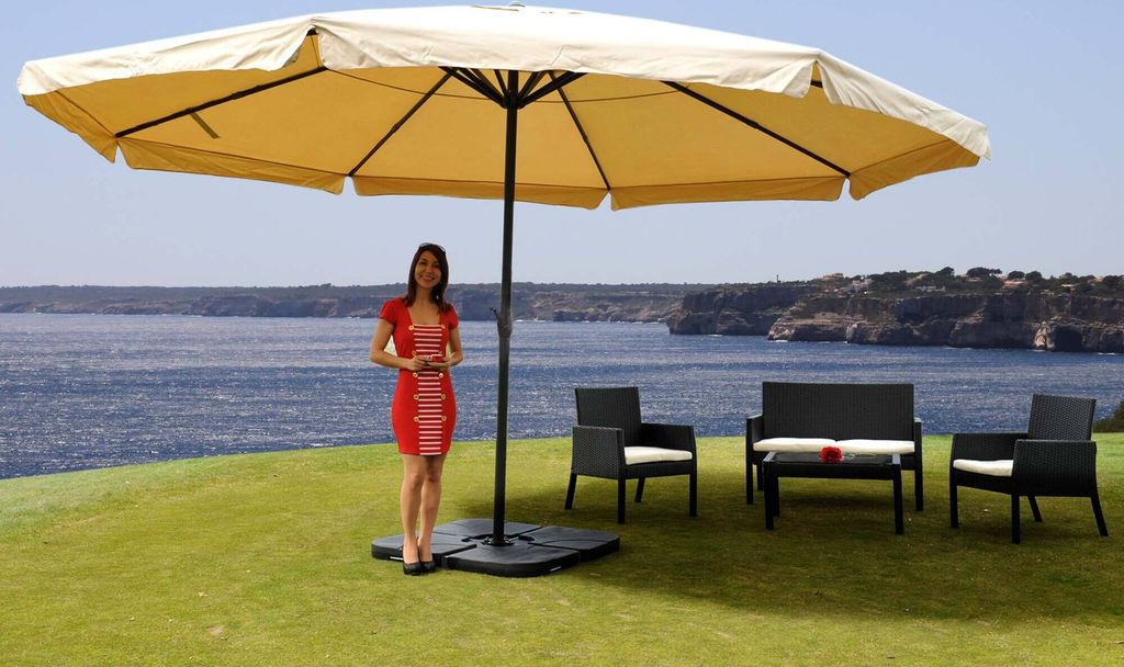 Parasol Meran Pro, parasol gastronomiczny z falbaną Ø 5m Zdjęcie produktu 