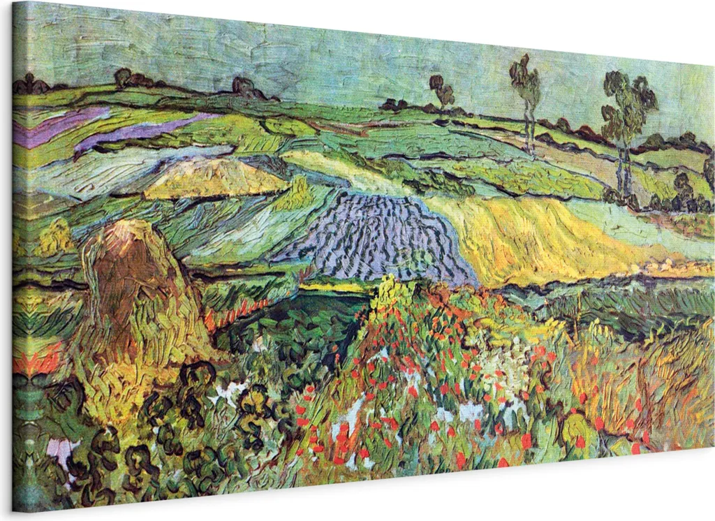 Quadro Tela Campi di Auvers Van Gogh 100x45 l-G-10149-b-a - Arredo Casa