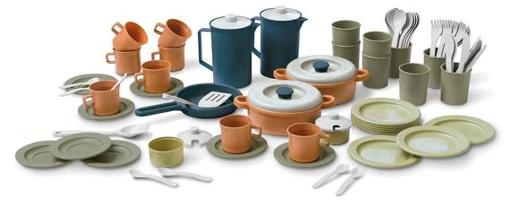 Set à café écologique Dantoy 6954 vaisselle 79 pièces multicolores