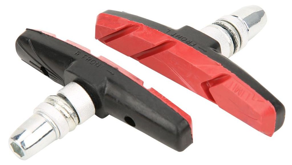 Ein Paar Mischungsmaterial Silent Mountain Bike Brake Pad Blocks Shoes Bicycle Cycling AccessoriesRed