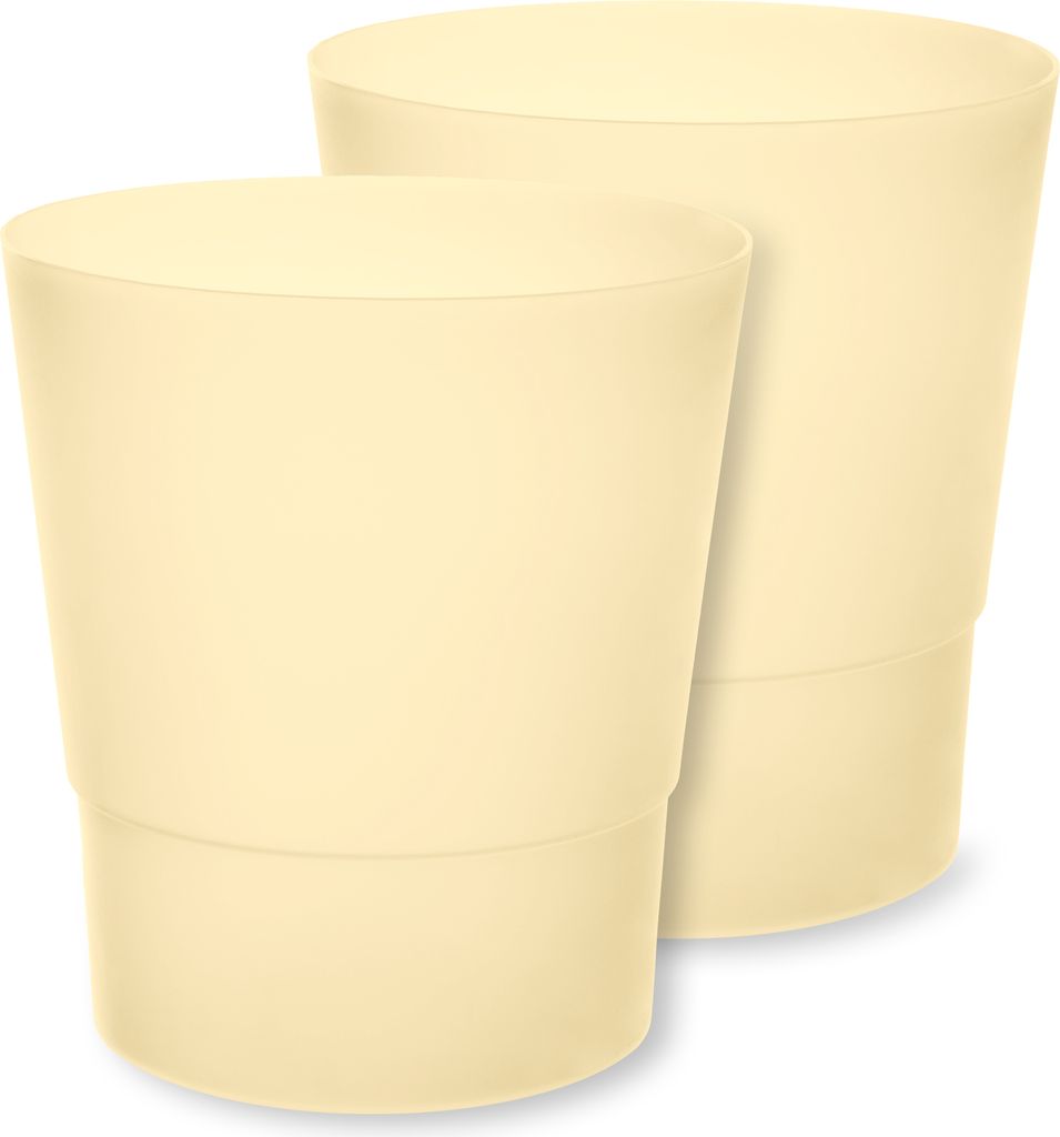 Garronda Blumentopf 2 Stück GD-0038 (Hellorange48, 14, H 16cm)