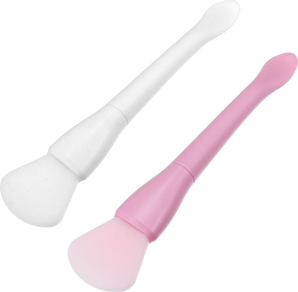 2 Stück Silikon Gesichts Masken Bürsten Pinsel Silikonbürsten Wei? Rosa