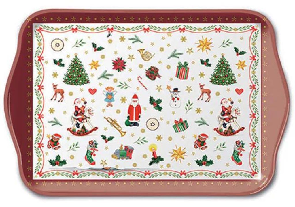 Noël - Tray Melamine - Plateau - Format : 13 x 21 cm - - Image du produit 