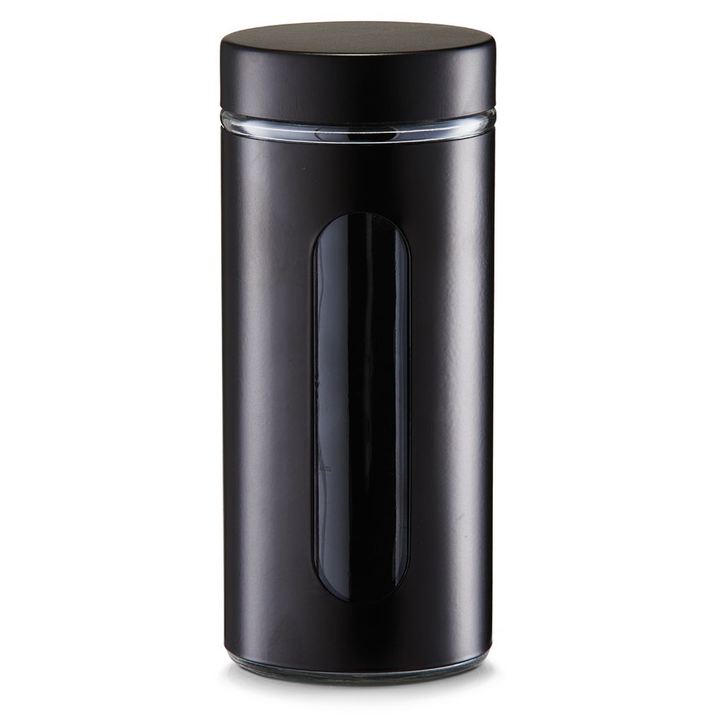 Zeller Vorratsglas, 1200 ml, schwarz - Ø10,2x23; 19797