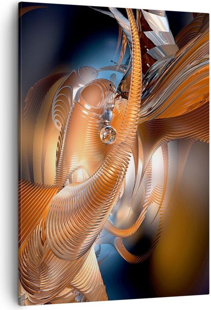 Bild auf Leinwand - Leinwandbild - Einteilig - Grafik konzept abstraktion - 50x70cm - Wand Bild - Wanddeko - Wandbilder - Leinwanddruck - Wanddekor...