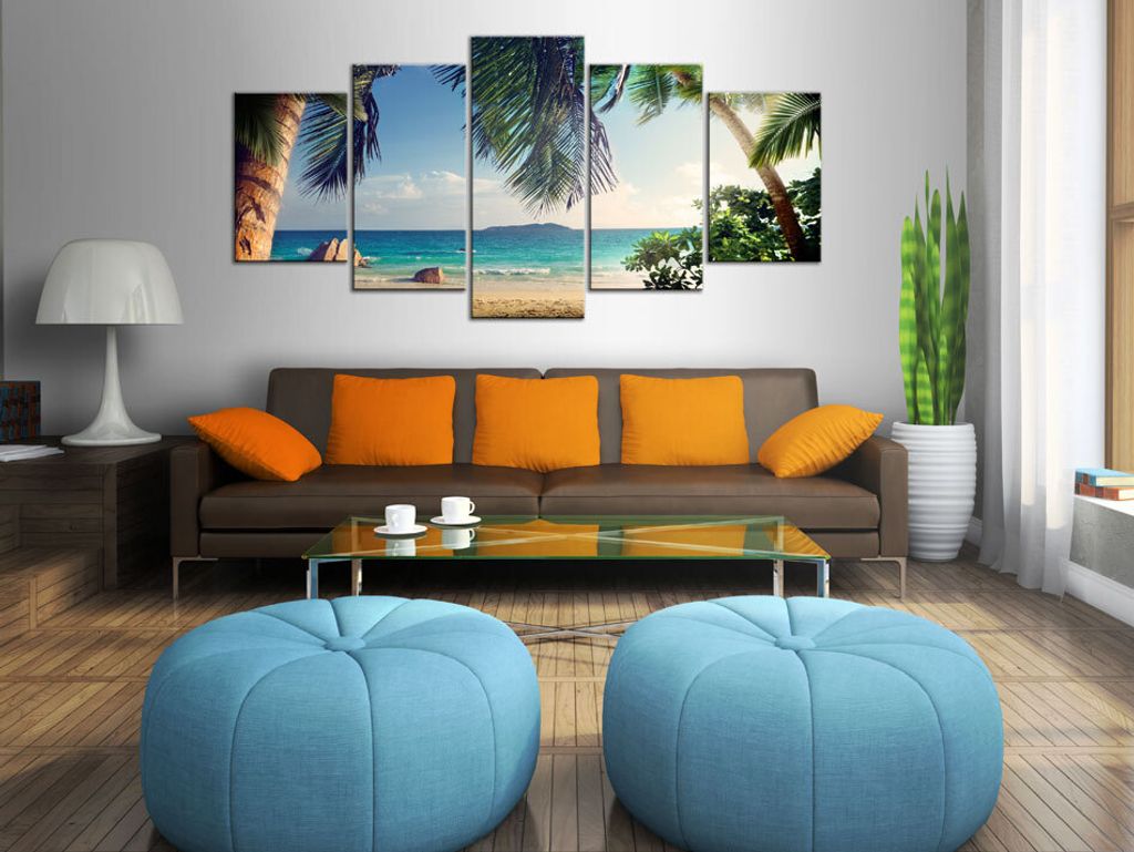 Akustikbild Landschaft 200x100 cm Bilder Akustikschaum Hochleistungsschallabsorber Schallschutz Leinwand 5 tlg Wandbild Raumakustik Schalldämmung ...