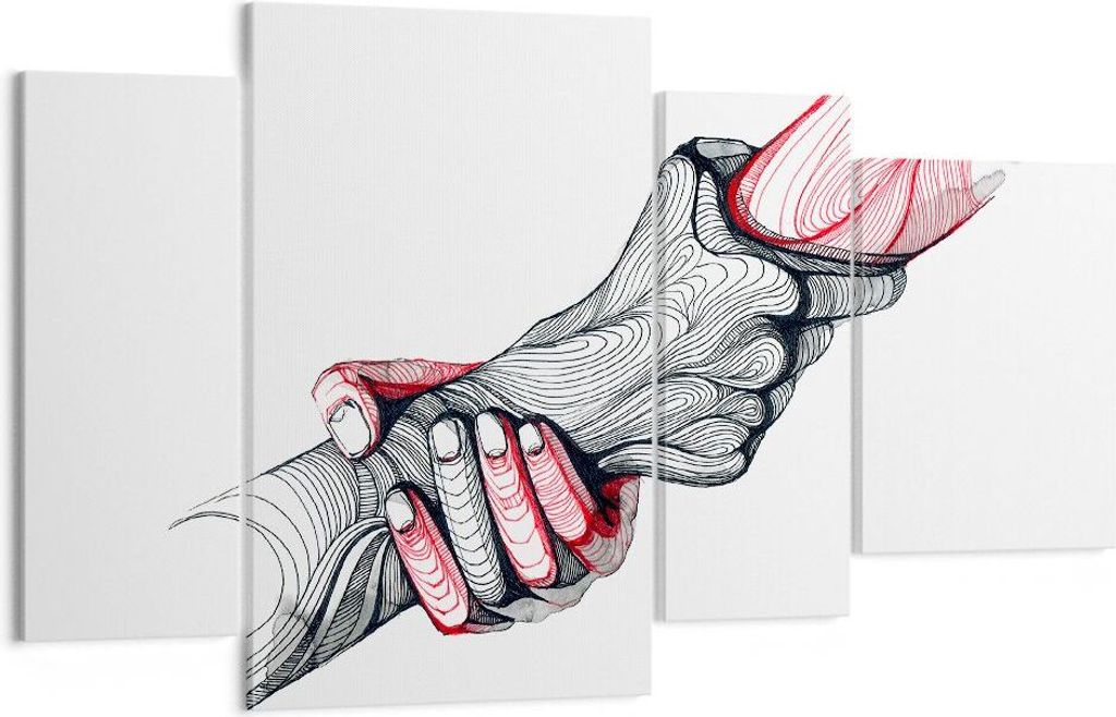 Bild auf Leinwand - Leinwandbild - Hände Partnerschaften Hilfe Unterstützung - 120x70cm - Wand Bild - Wanddeko - Leinwanddruck - Bilder - Kunstdr...