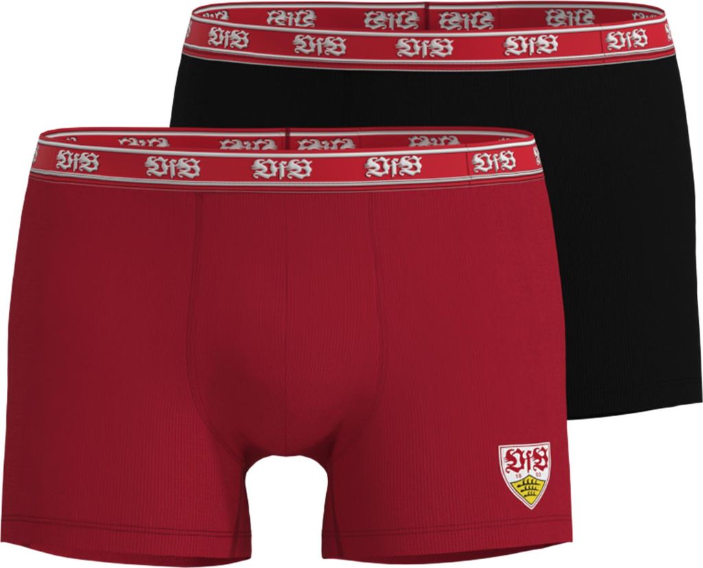 VfB Herren Pants rot/schwarz uni 2er Pack Größe: 8 Produktbild 