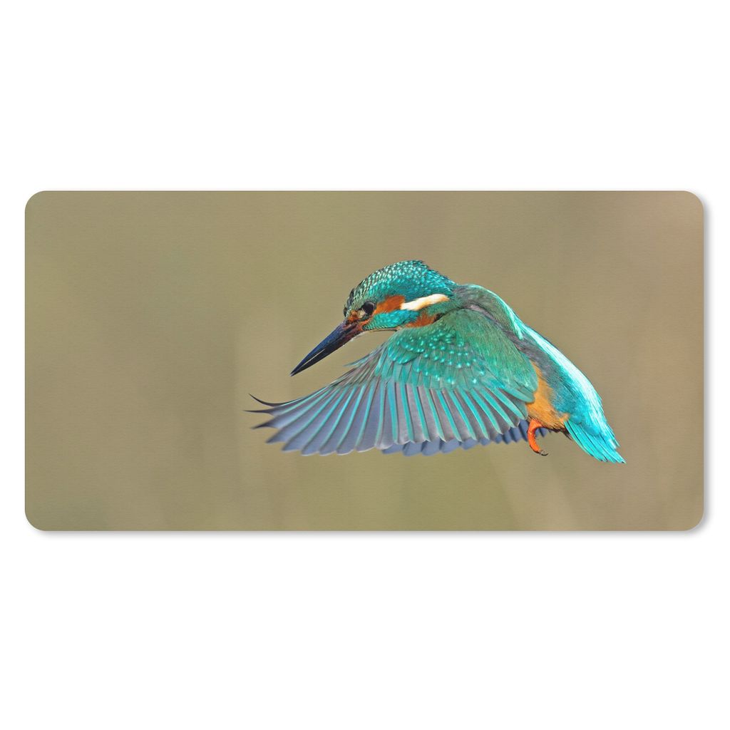 MuchoWow Schreibtischunterlage Eisvogel - Himmel - Farbenfroh 80x40 cm - XXL Mauspad - Gaming Mauspad