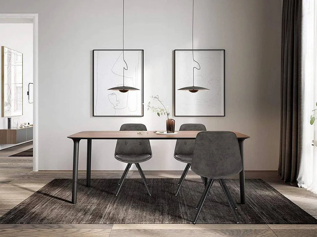 Lot 2 Chaises Salle à Manger Cozi Anthracite - Idéal Bureau Visiteur - 6