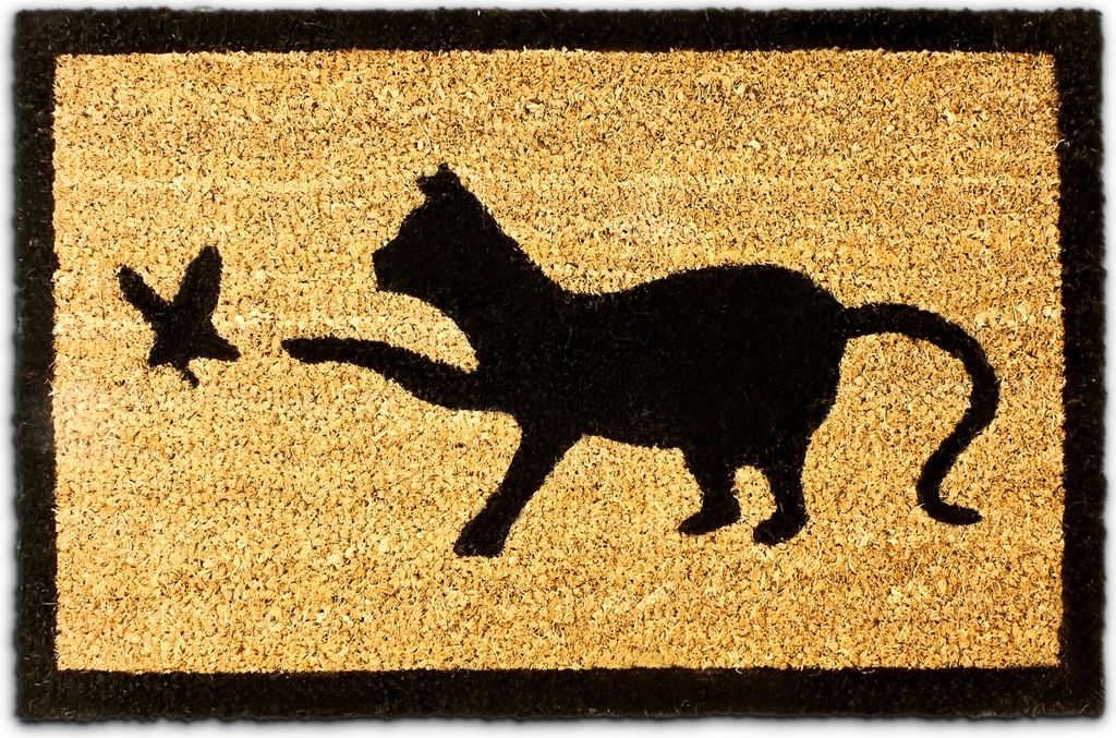 relaxdays Fußmatte ‚Katze' Kokos 40x60 cm Produktbild 