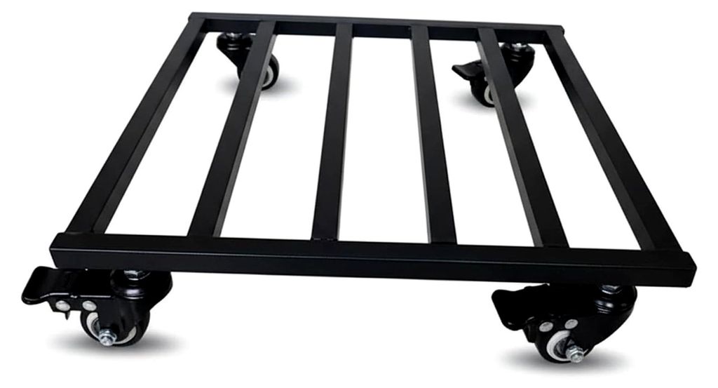 Pflanzenständer mit Rädern, 14-Zoll-Pflanzen-Caddy, robuster Rollständer aus Metall mit feststellbaren Rollen für große Töpfe, schwarz