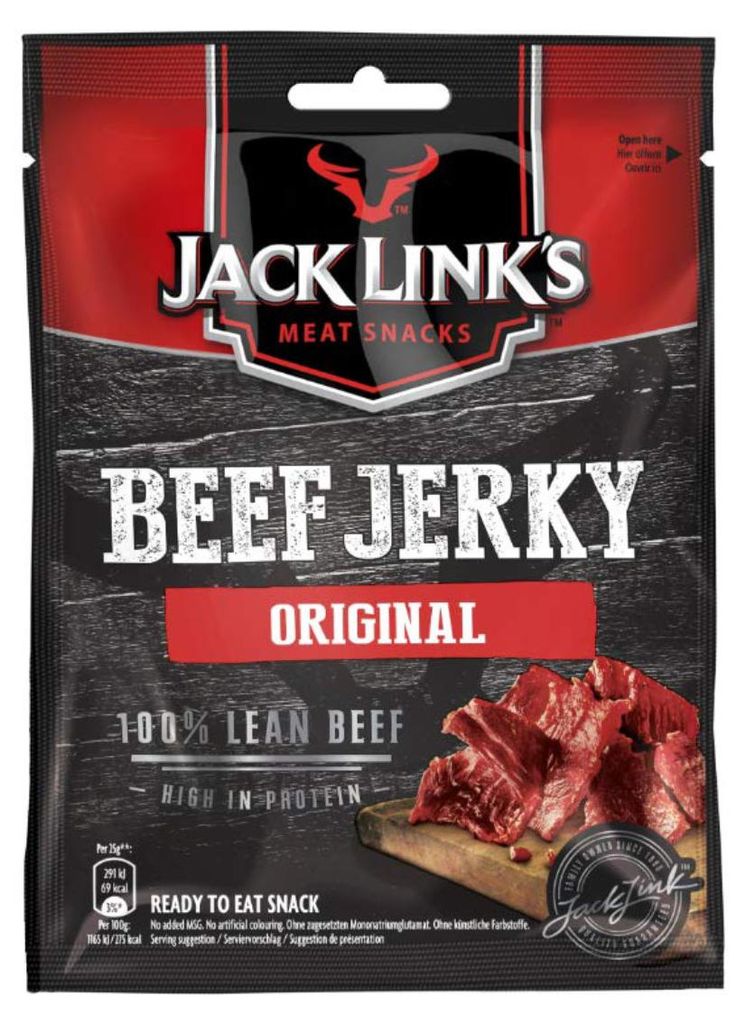 Jack Links Beef Jerky Original 100 Prozent Lean Beef Snack Zdjęcie produktu 