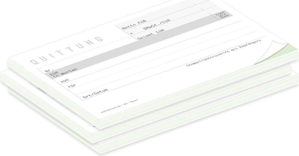PRICARO Quittungsblock mit Durchschlag "Basic", A6, 3 Stück