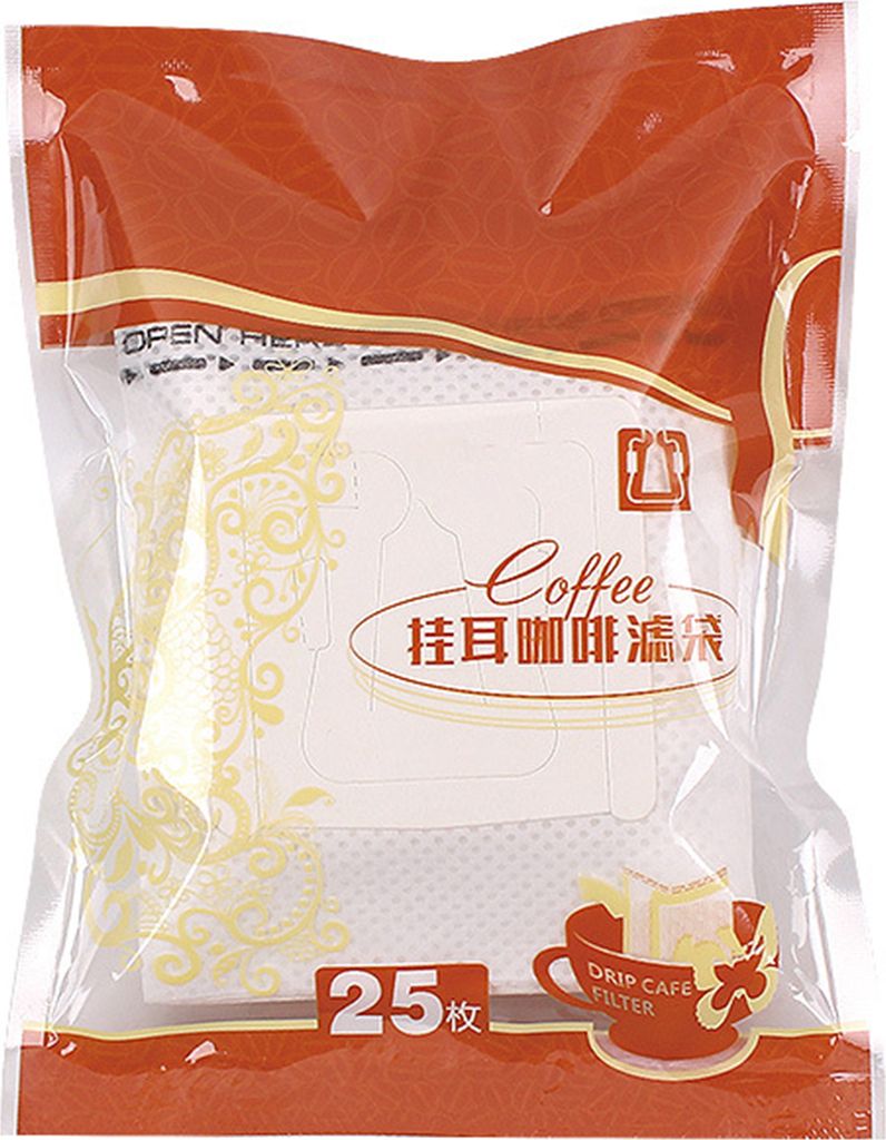 25/50 Stück Tropfkaffeefilterbeutel, tragbar, für Einzelportionen, zum Aufhängen, für das Ohr, Tropfkaffeefilterpapiertüte, für Zuhause und B...