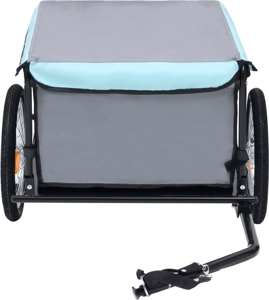Rimorchio per bicicletta nero e blu 65 kg Immagine del prodotto 