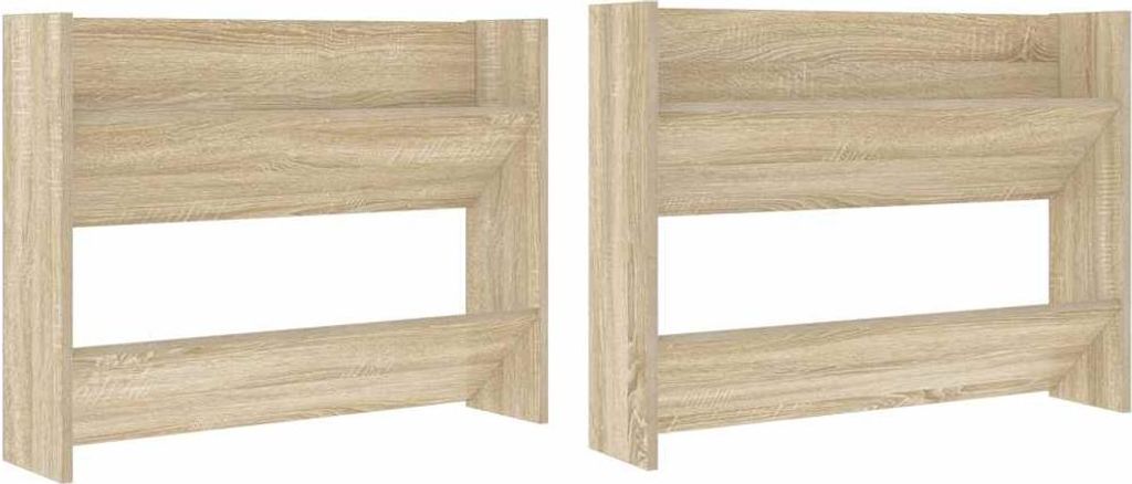 vidaXL Scarpiere da parete, 2 pezzi, rovere Sonoma, Immagine del prodotto 