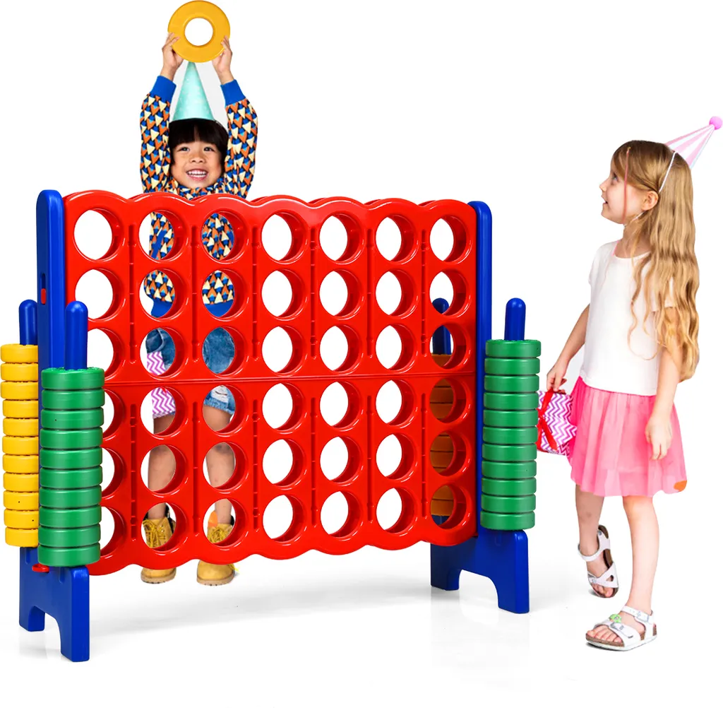 Jeu de Puissance 4 avec 42 Anneaux Jumbo et Redémarrage Instantané