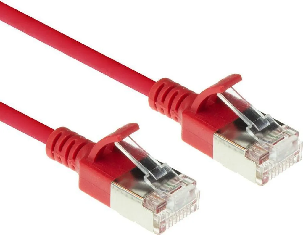 Cavo Slimline ACT DC7503 CAT6A 3m Rosso - Rivoluziona il tuo Rack