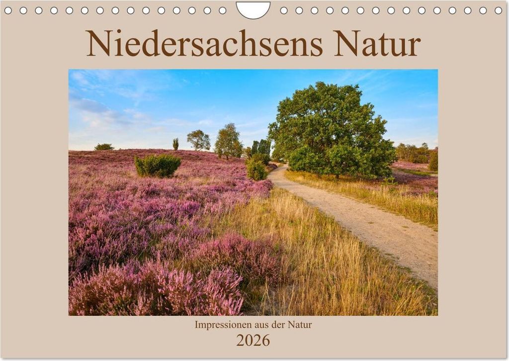 Niedersachsens Natur (Wandkalender 2026 DIN A4 quer), CALVENDO Monatskalender