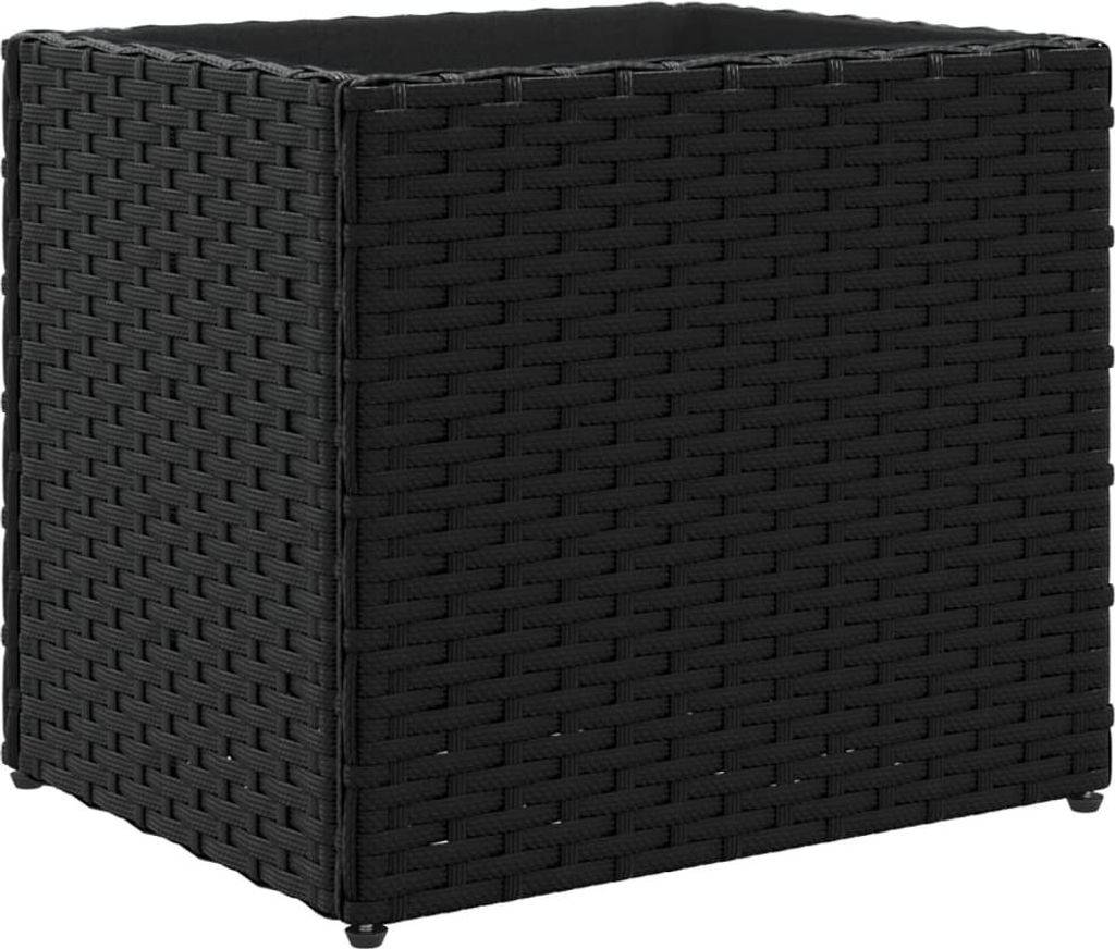 vidaXL Pflanzkübel Schwarz 36x30x32 cm Poly Rattan